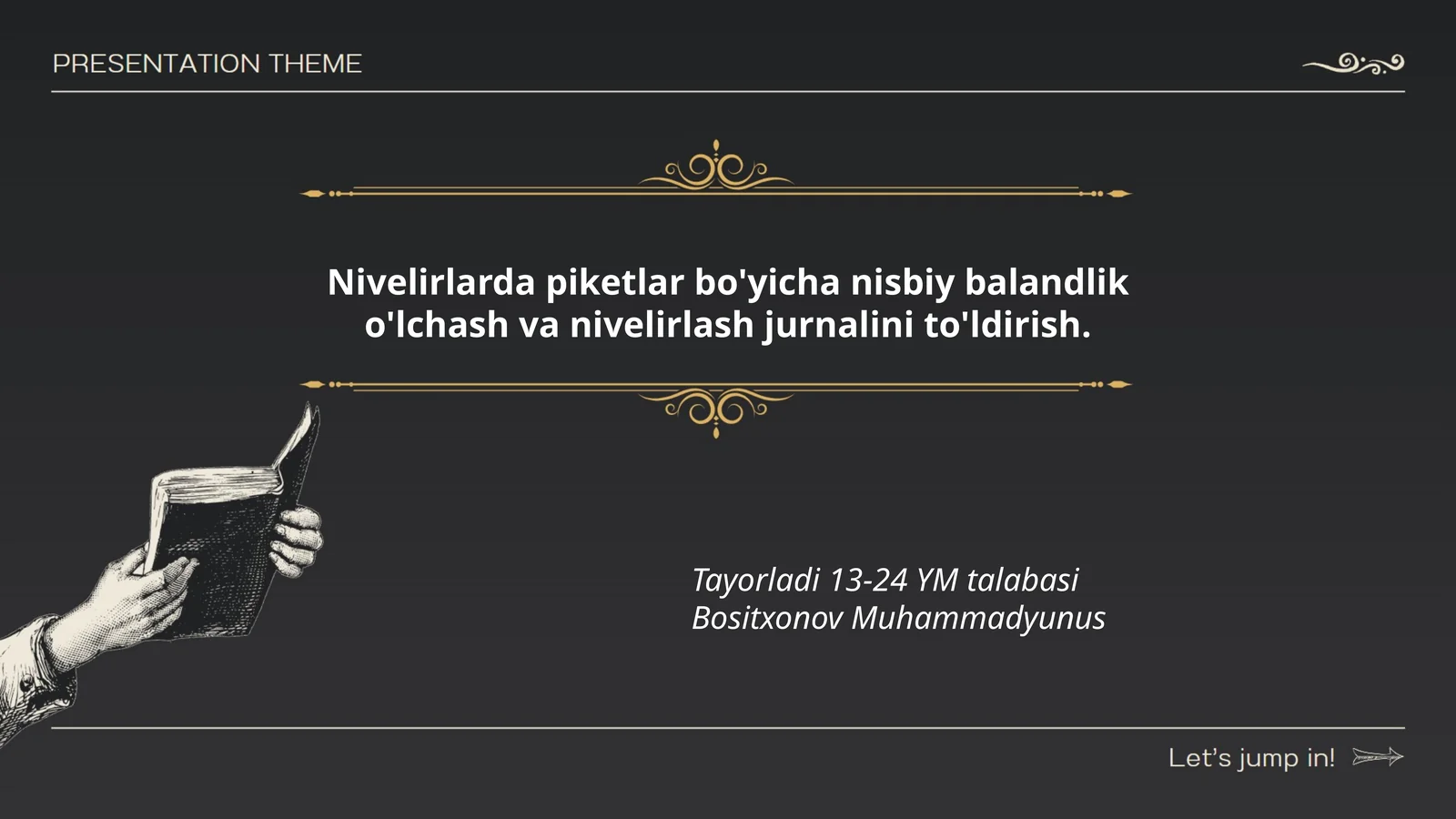 Nivelirlash va nisbiy balandlik