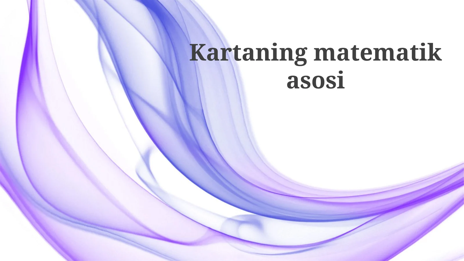 Kartaning matematika asoslari