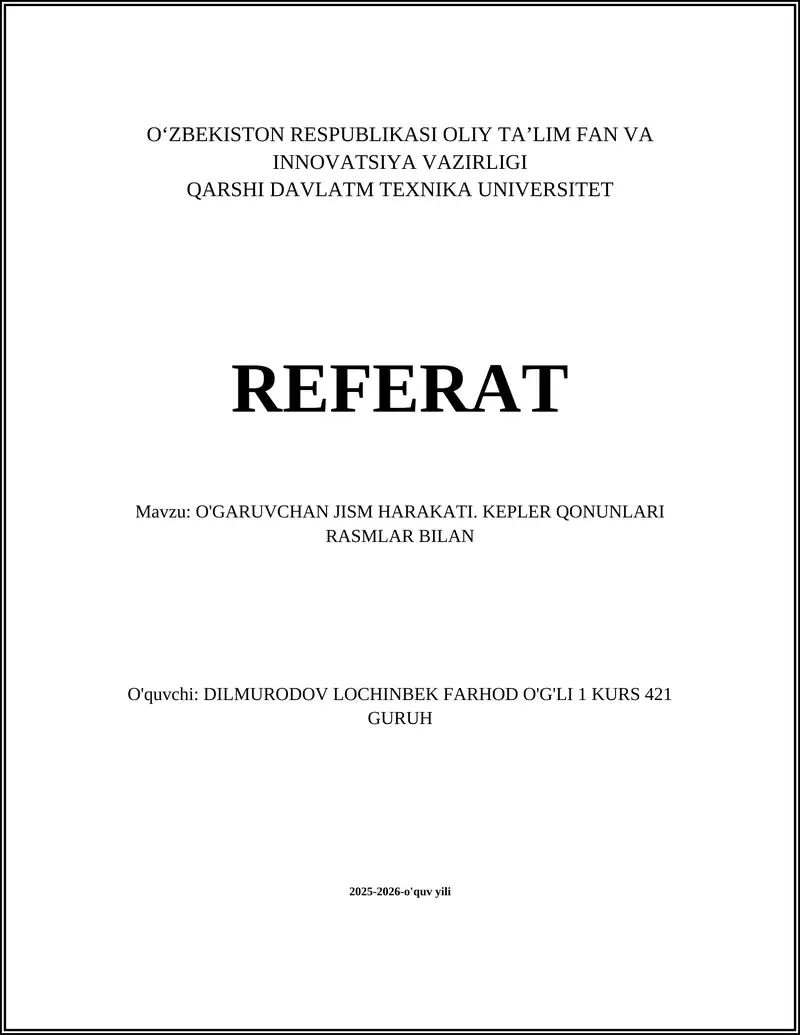 Keplerning birinchi qonuni: sayyoralarning ellips orbitasi — rasmlar bilan