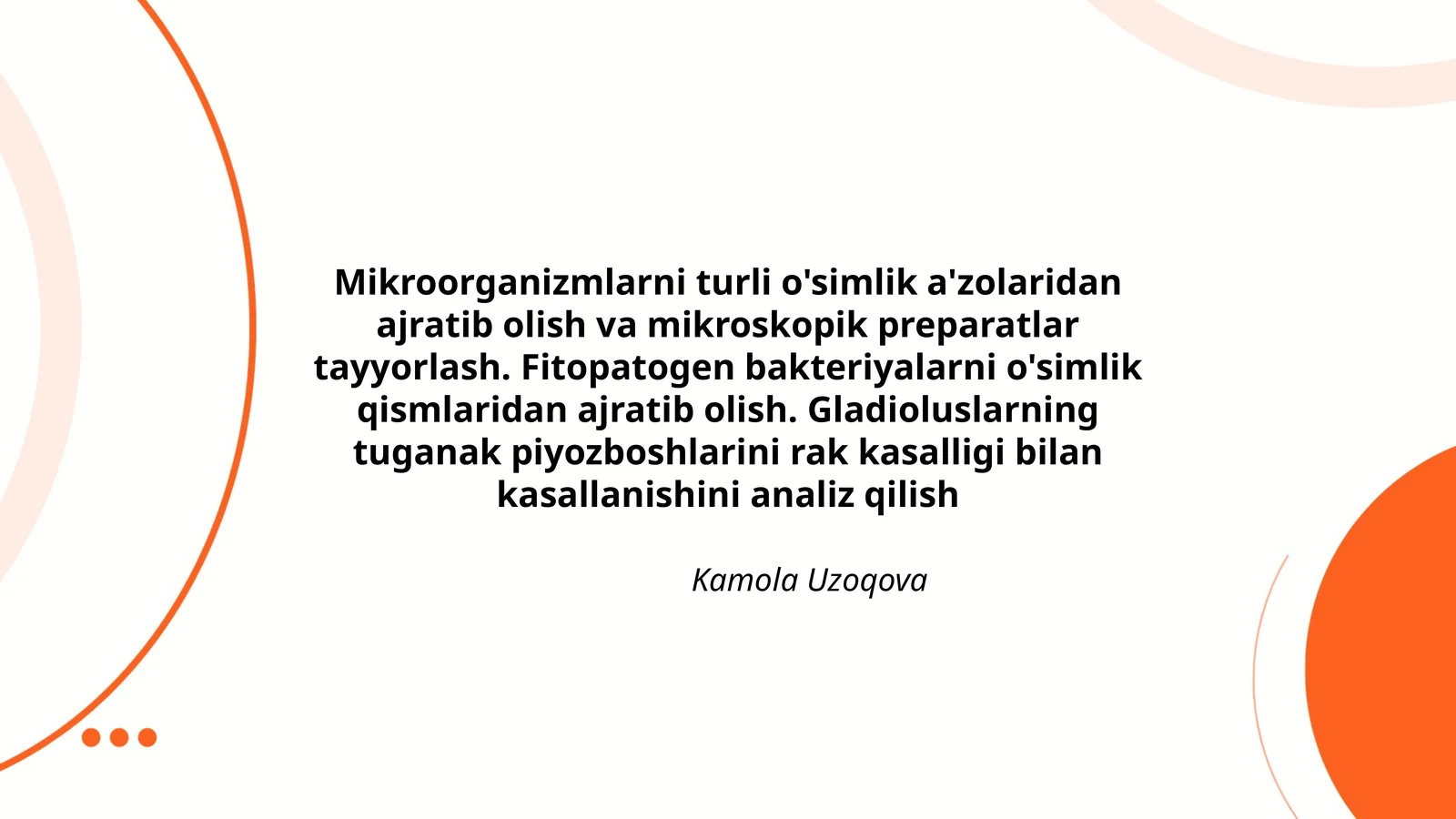 Mikroskopik preparatlar tayyorlash