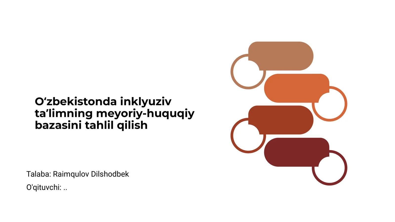 Inklyuziv taʼlimning meyoriy-huquqiy bazasini tahlil qilish