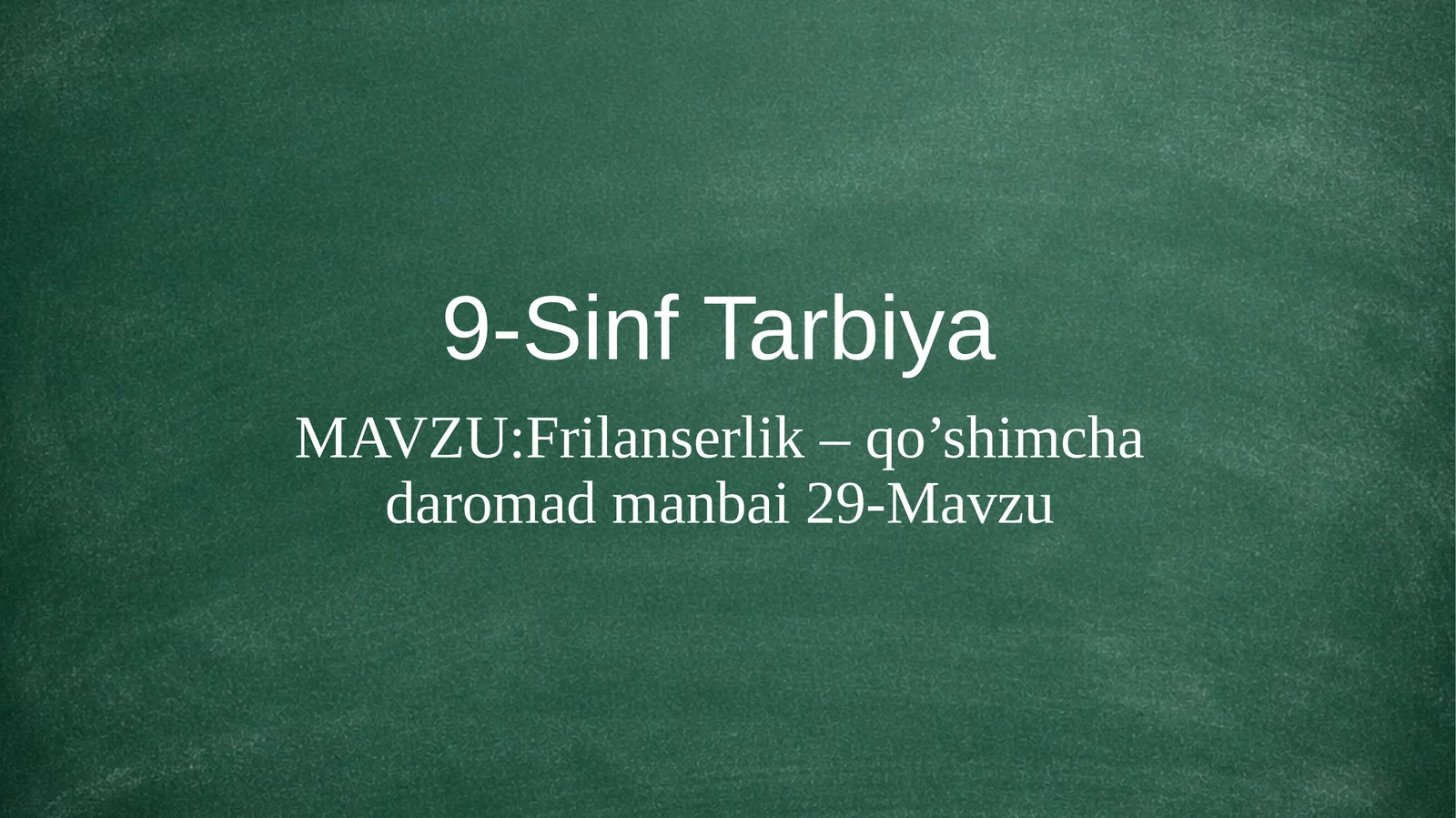 9-Sinf Tarbiya