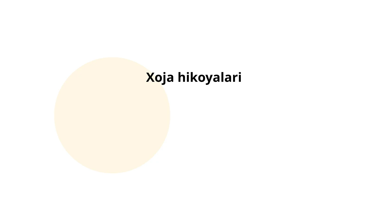 Xoja hikoyalari