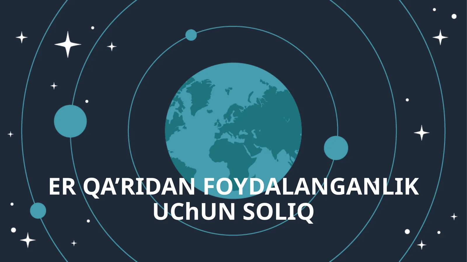 ER QA’RIDAN FOYDALANGANLIKUChUNSOLIQ