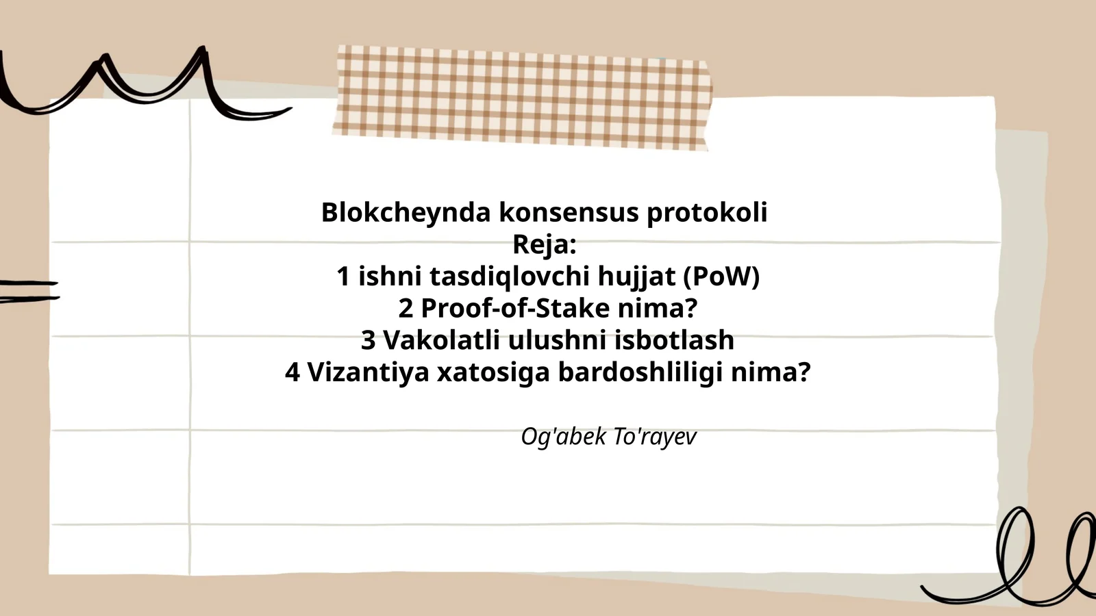 Blokcheynda konsensus protokoli