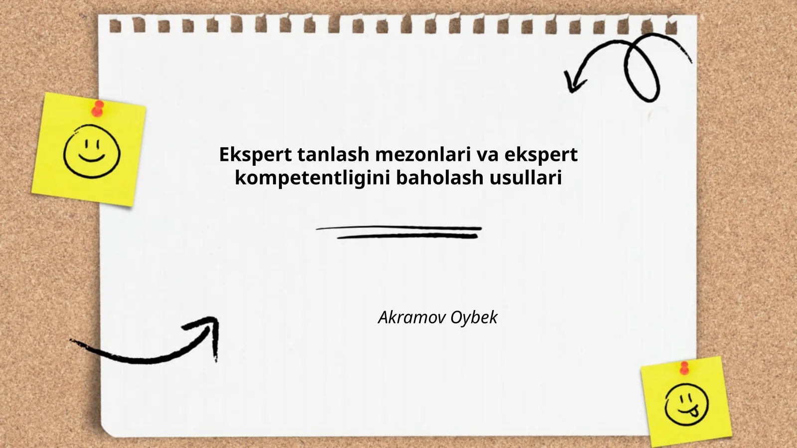 Ekspert tanlash mezonlari va ekspert kompetentligini baholash usullari