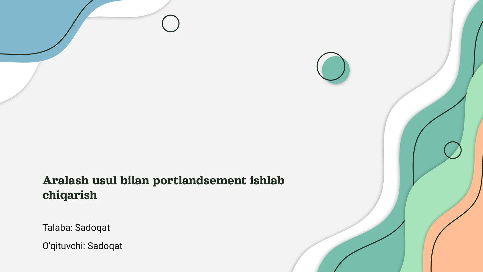 Aralash usul bilan portlandsement ishlab chiqarish