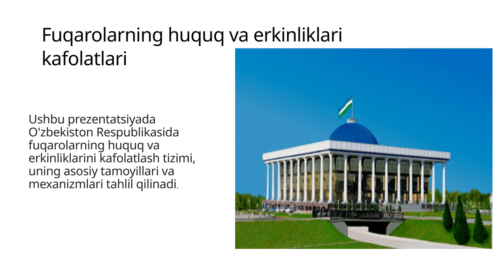 Fuqarolarning huquq va erkinliklari kafolatlari
