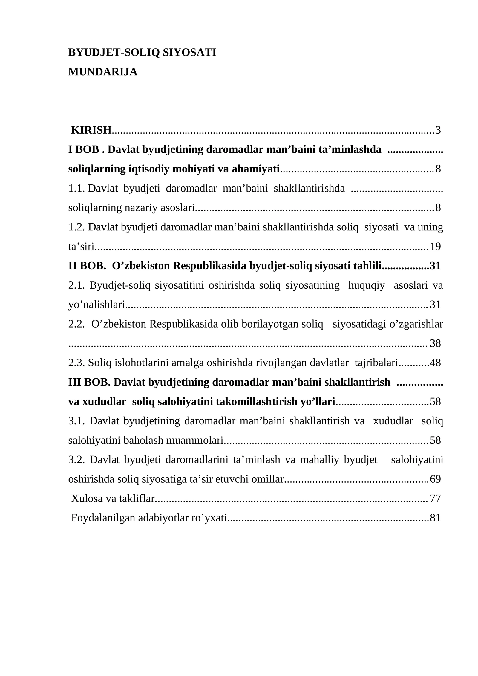 Byudjet-soliq siyosati