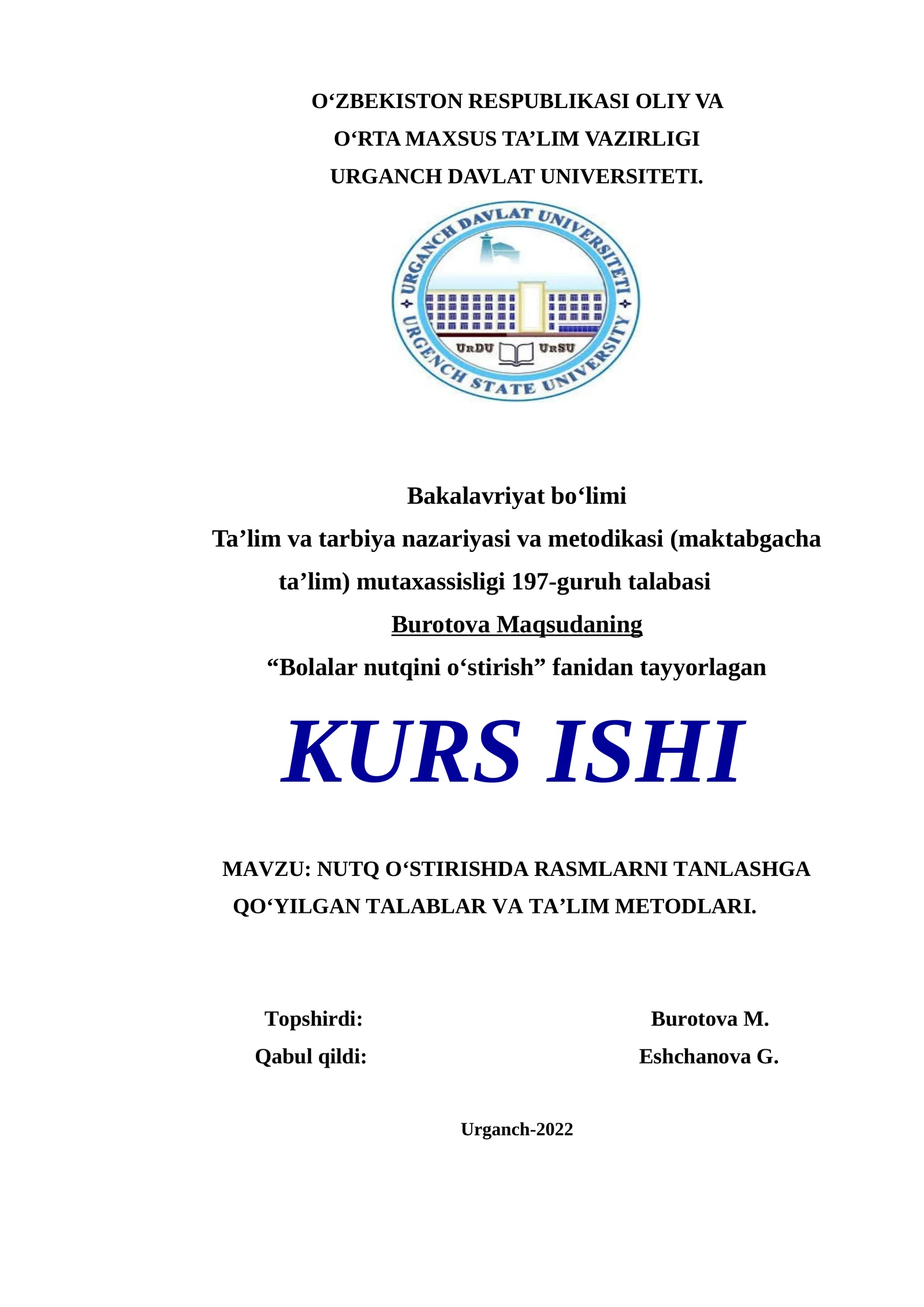 Nutq o‘stirishda rasmlarni tanlashga qo‘yilgan talablar va ta’lim metodlari