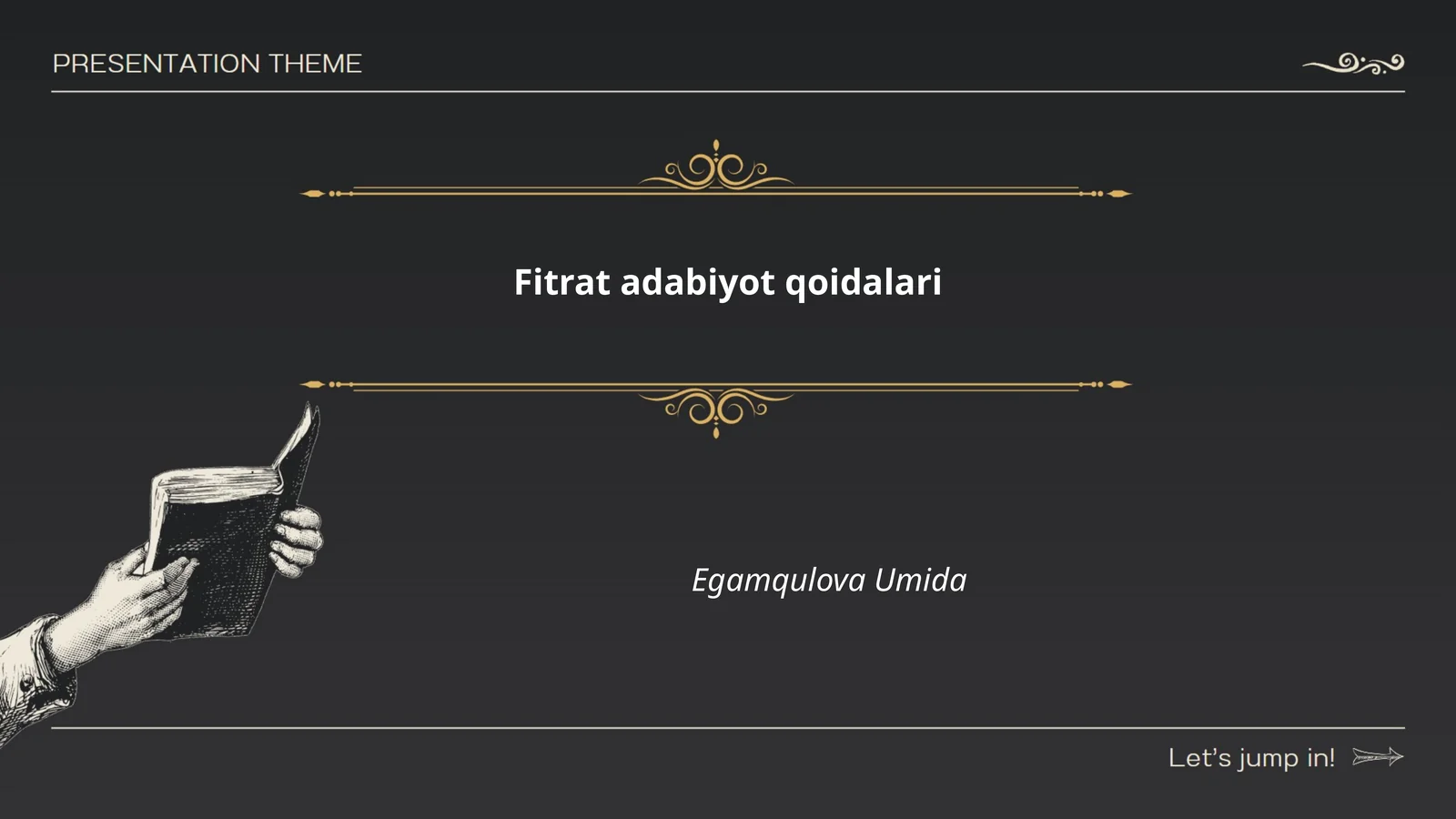 Fitrat adabiyot qoidalari