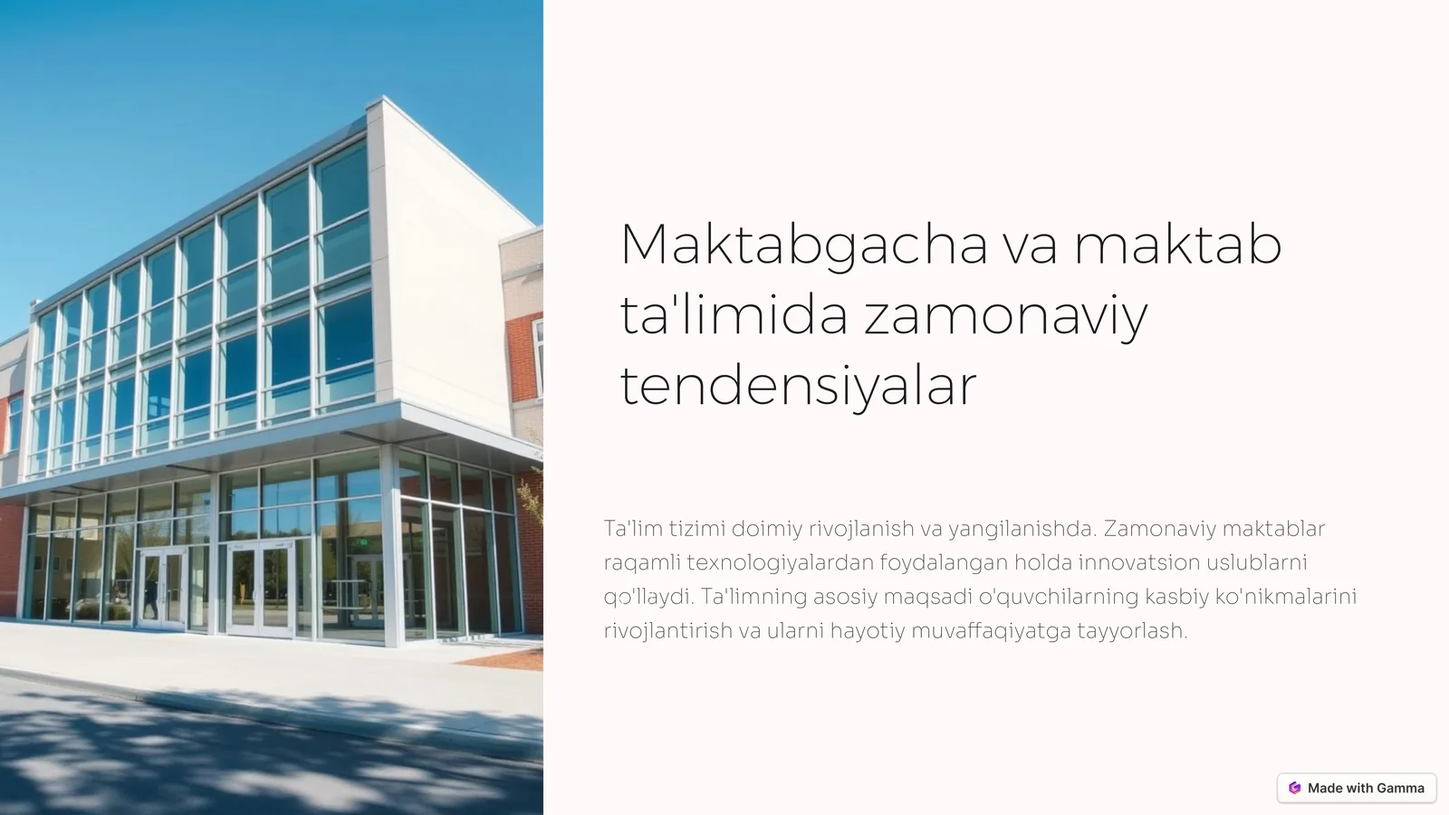 Zamonaviy tendensiyalar