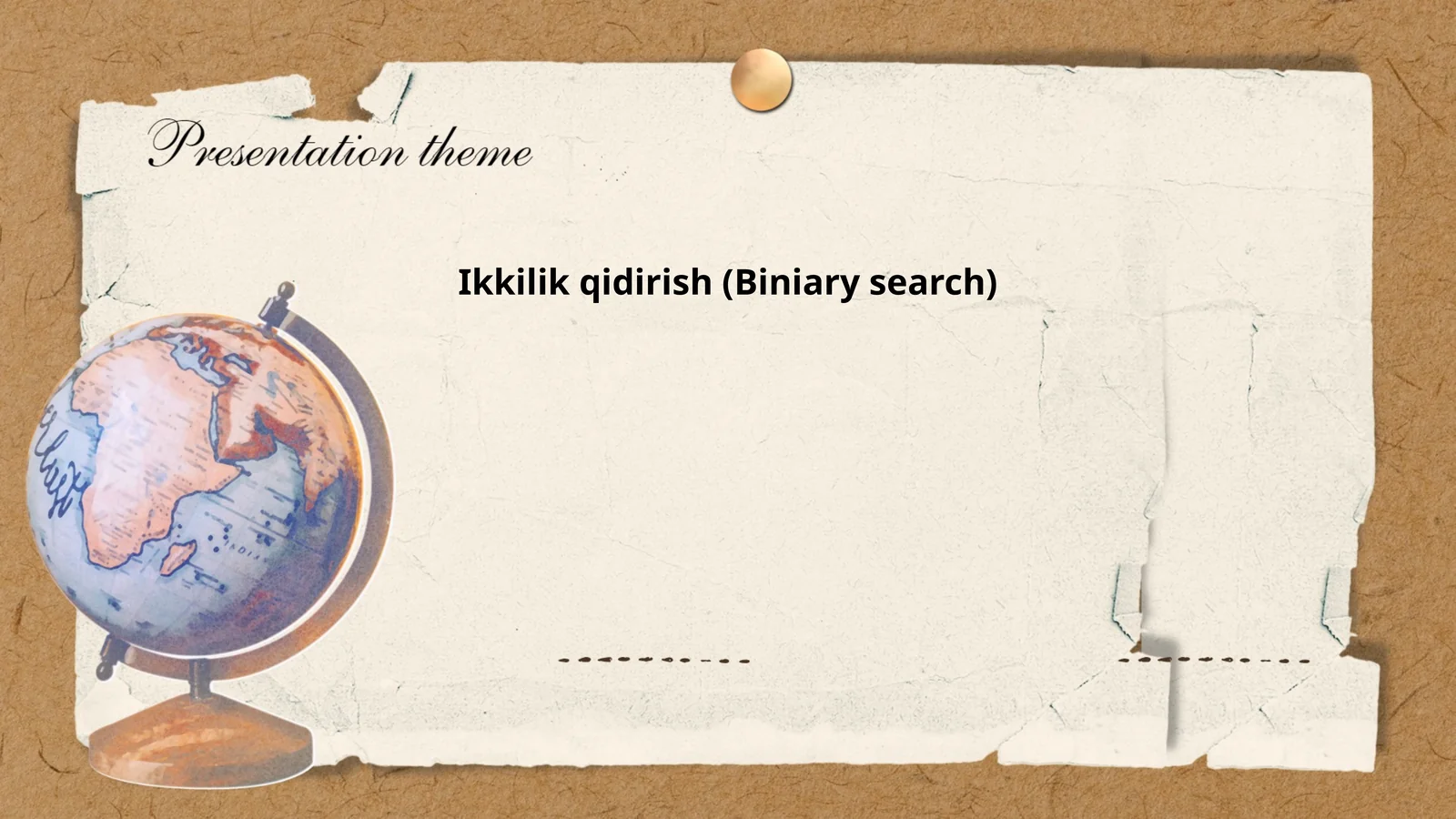 Ikkilik qidirish (Biniary search)
