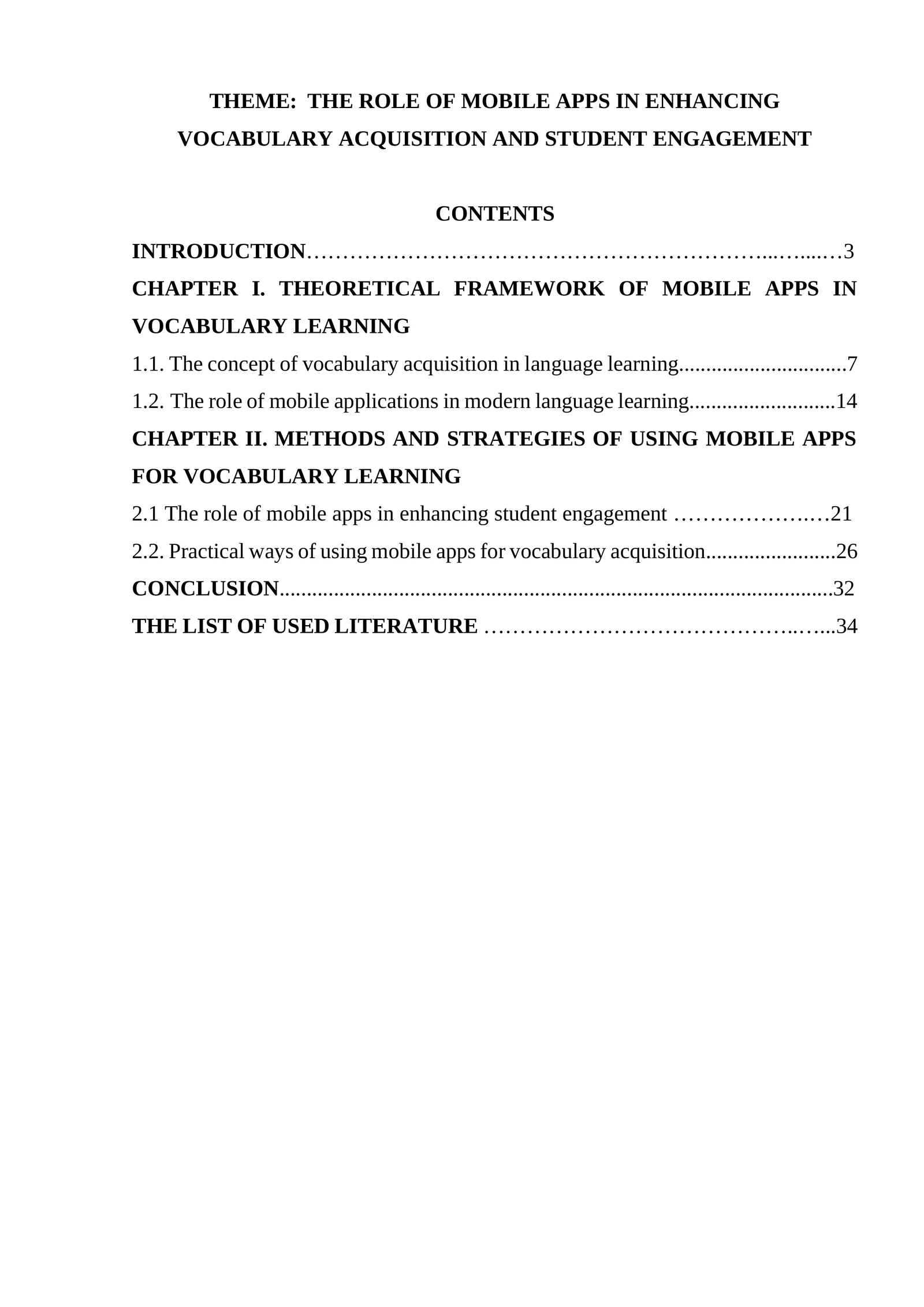 THE ROLE OF MOBILE APPS IN ENHANCING VOCABULARY ACQUISITION AND STUDENT ENGAGEMENT