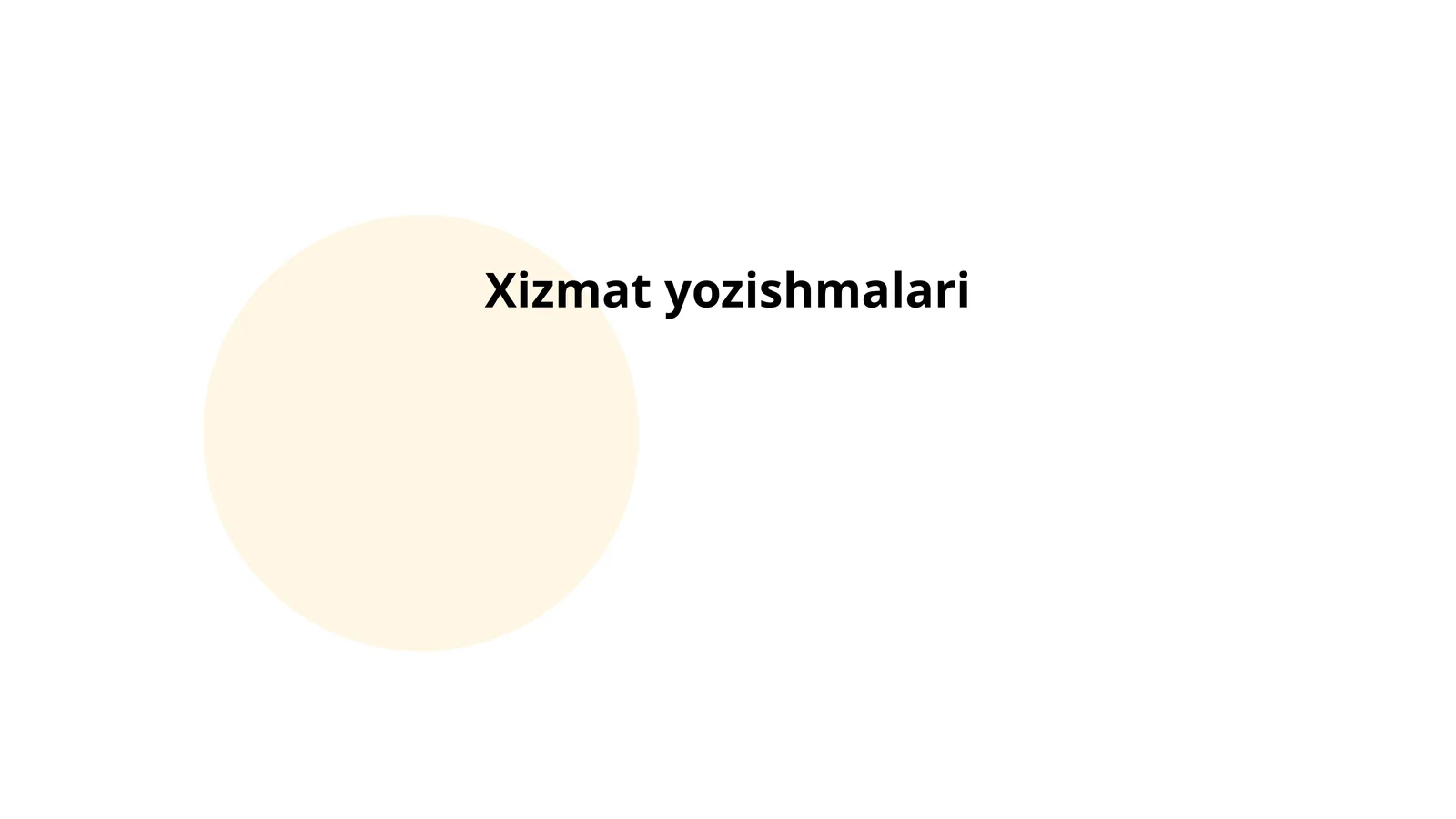 Rasmiy xizmat yozishmalari formatlari