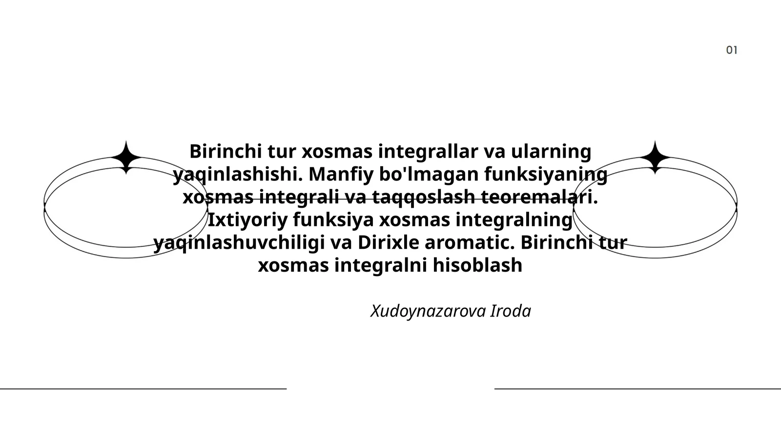 Birinchi tur xosmas integrallar