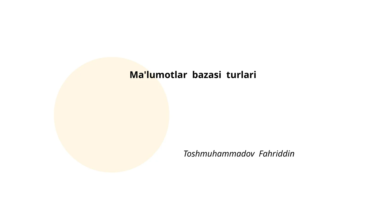 Relatsion ma'lumotlar bazalari
