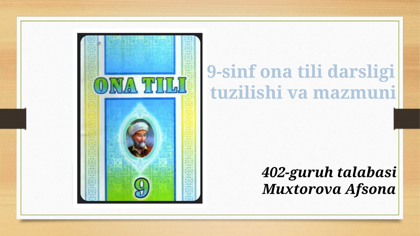 9-sinf ona tili darsligi