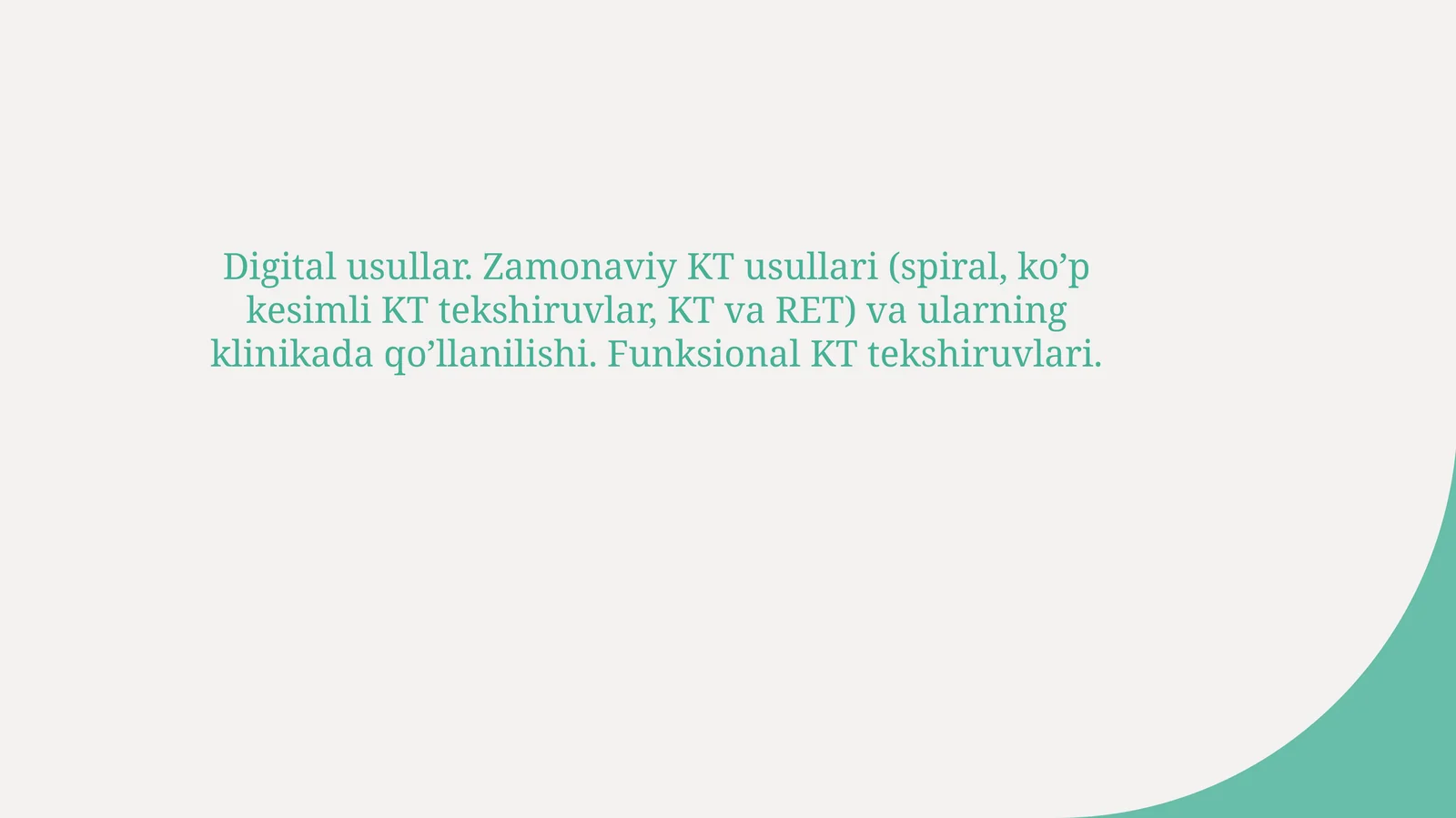 Zamonaviy CT va MRI texnologiyalarining rivojlanishi