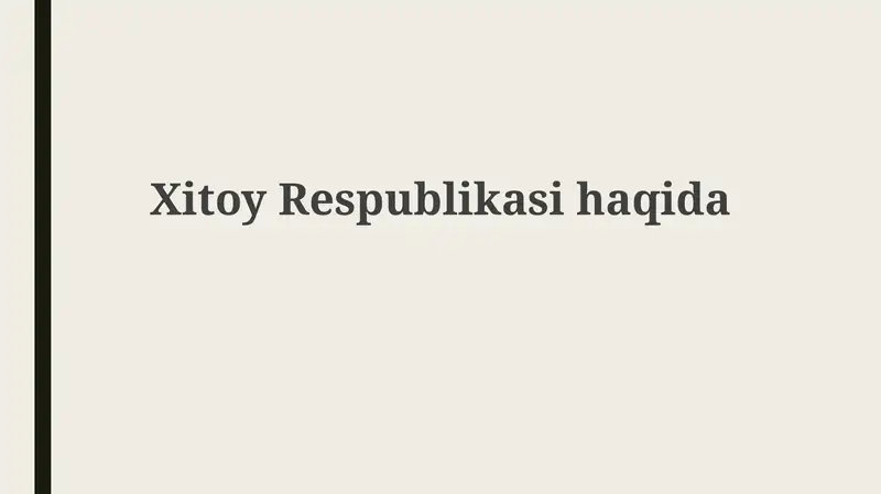 XitoyRespublikasihaqida