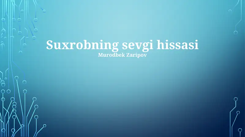 Suhrobning sevgi hissasi