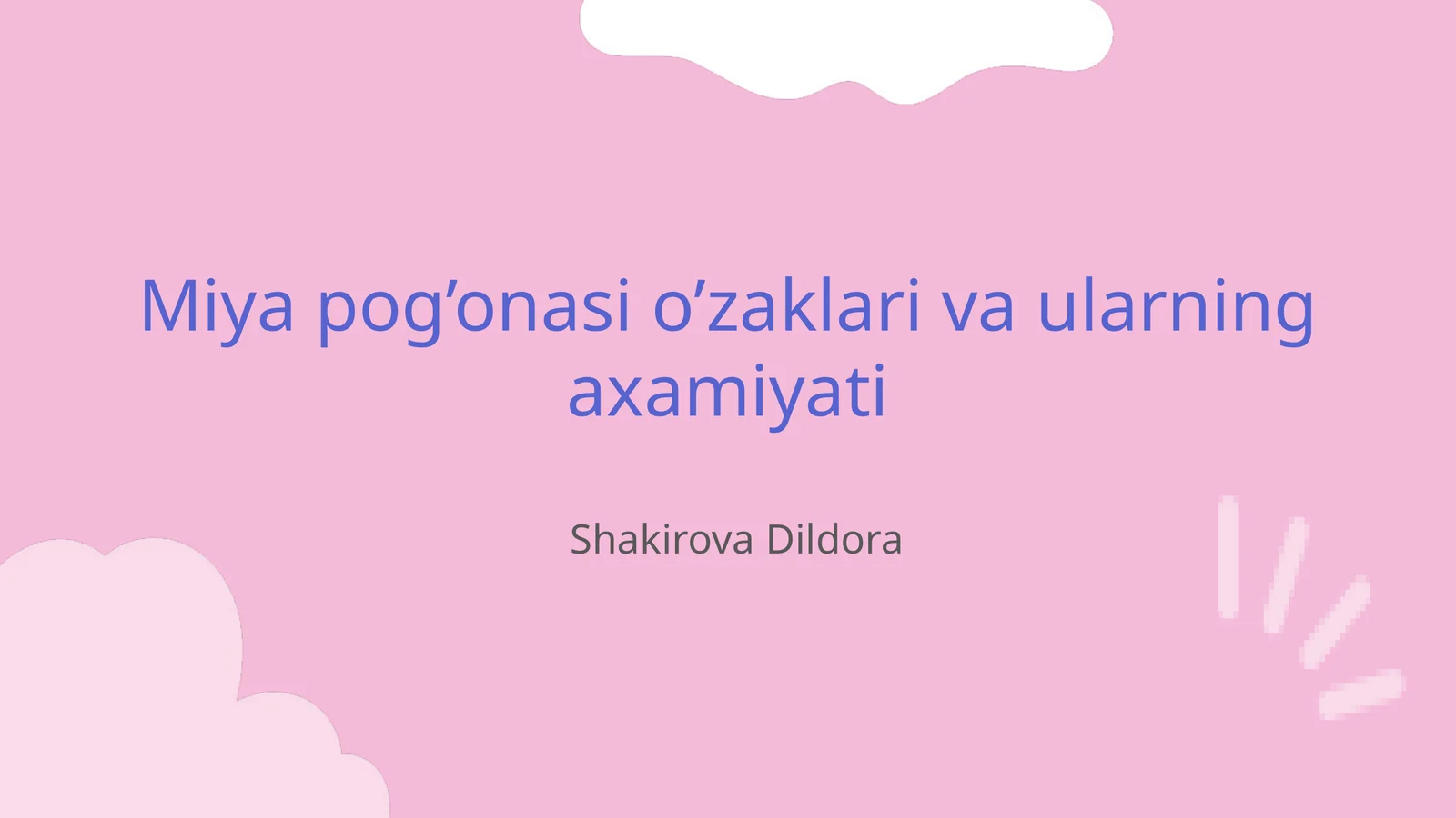 Miya pog’onasi o’zaklari va ularning axamiyati