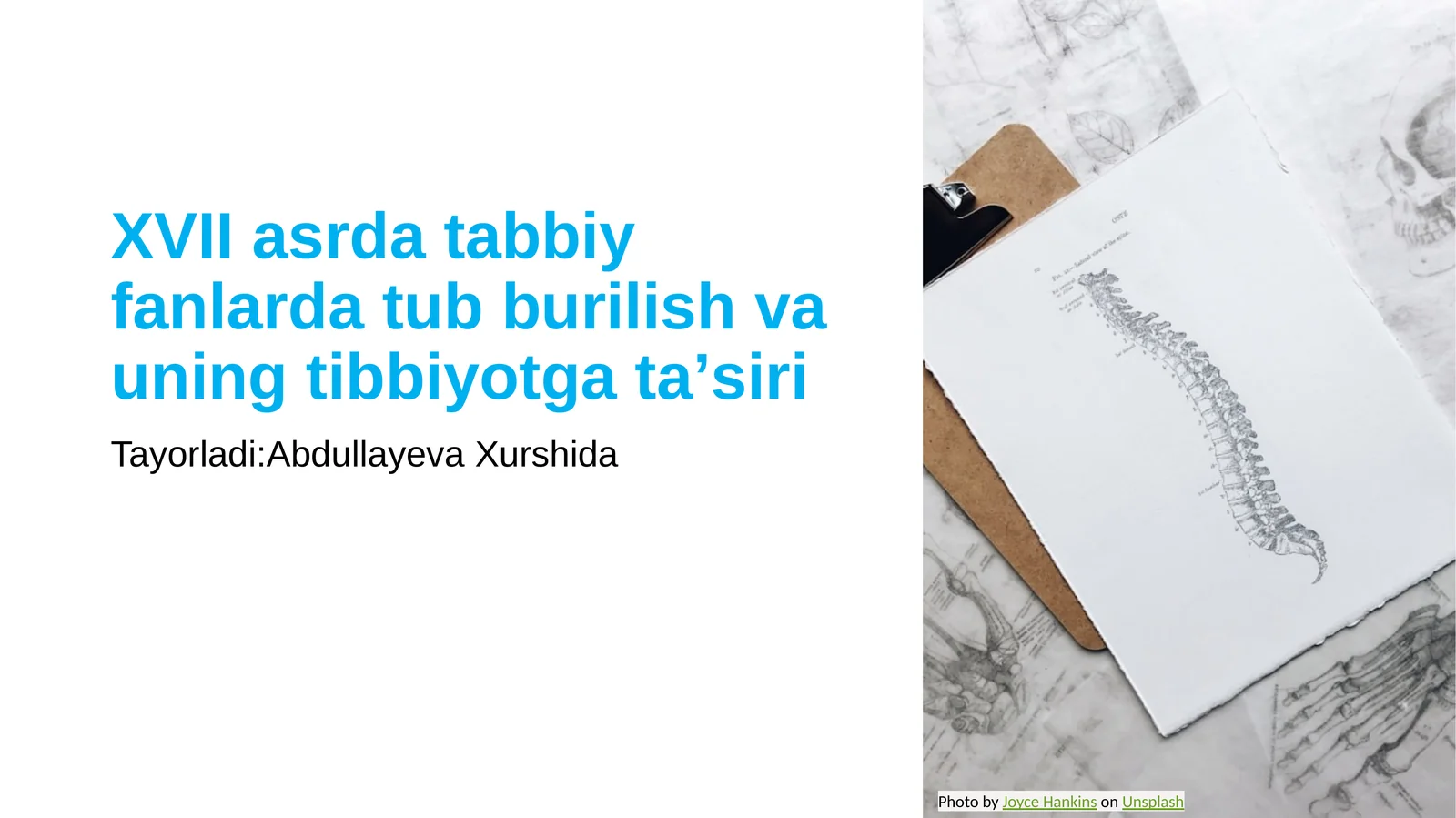 XVII asrda tabbiy fanlarda tub burilish va uning tibbiyotga taʼsiri