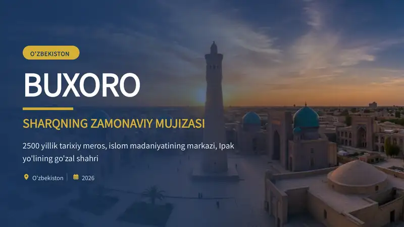 BUXORO - SHARQNING ZAMONAVIY MUJIZASI