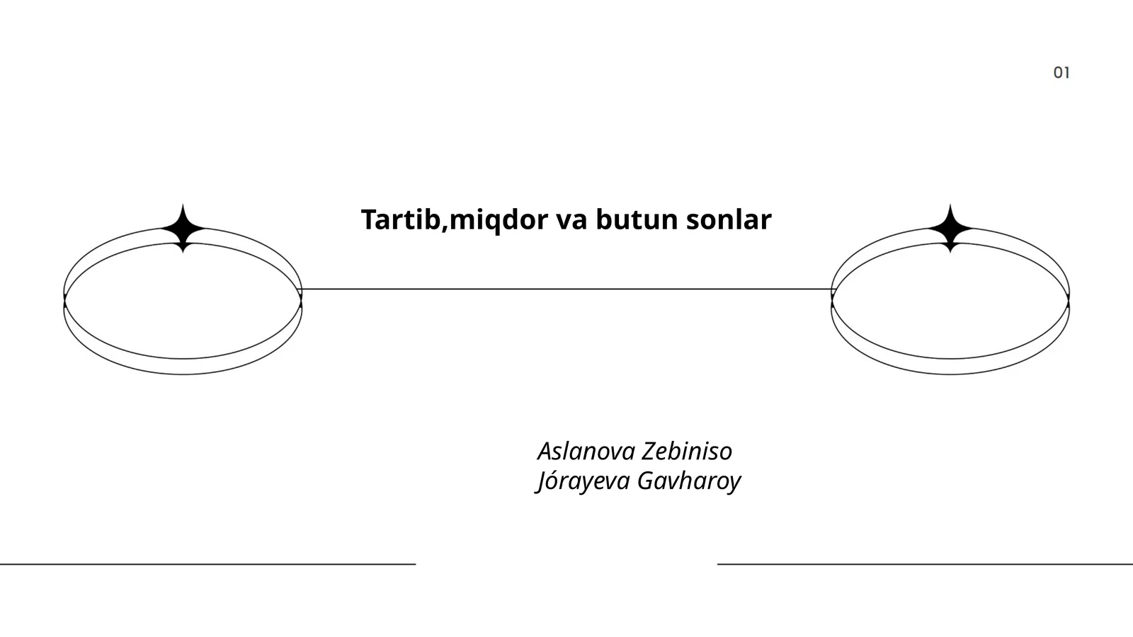 Tartib,miqdor va butun sonlar