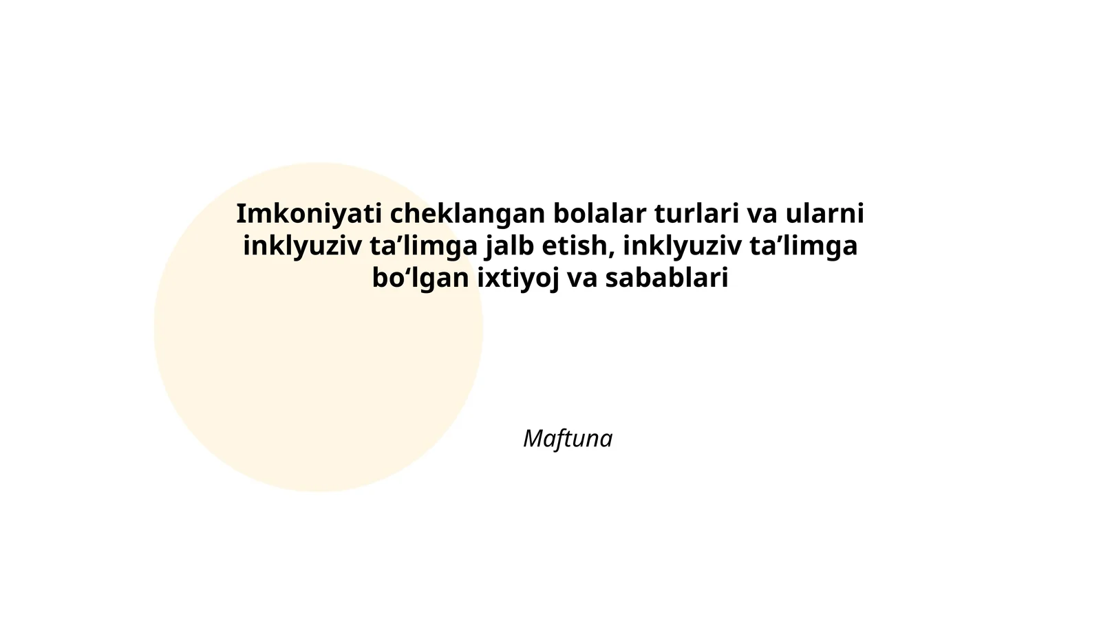 Imkoniyati cheklangan bolalar turlari