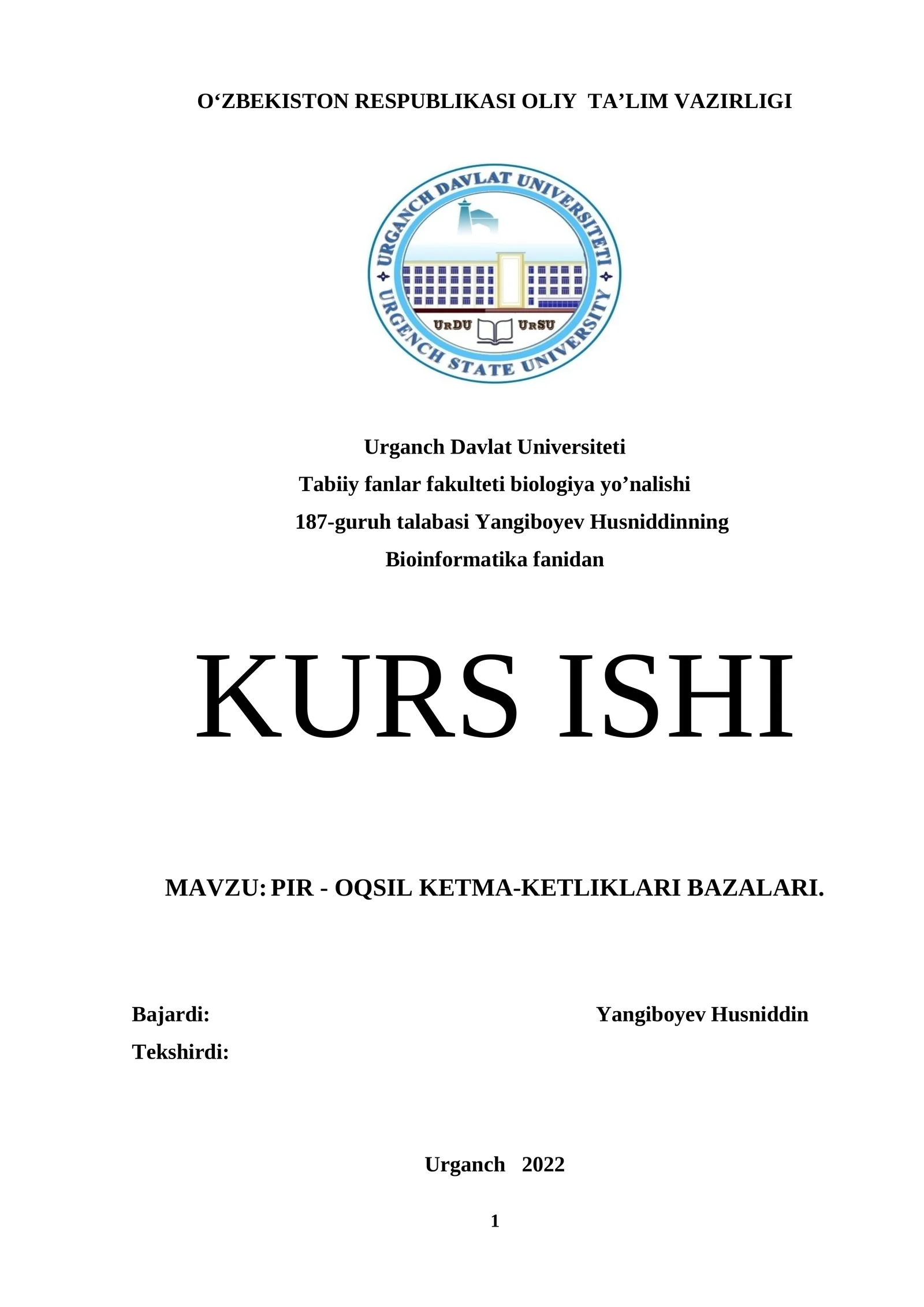 PIR - OQSIL KETMA-KETLIKLARI BAZALARI