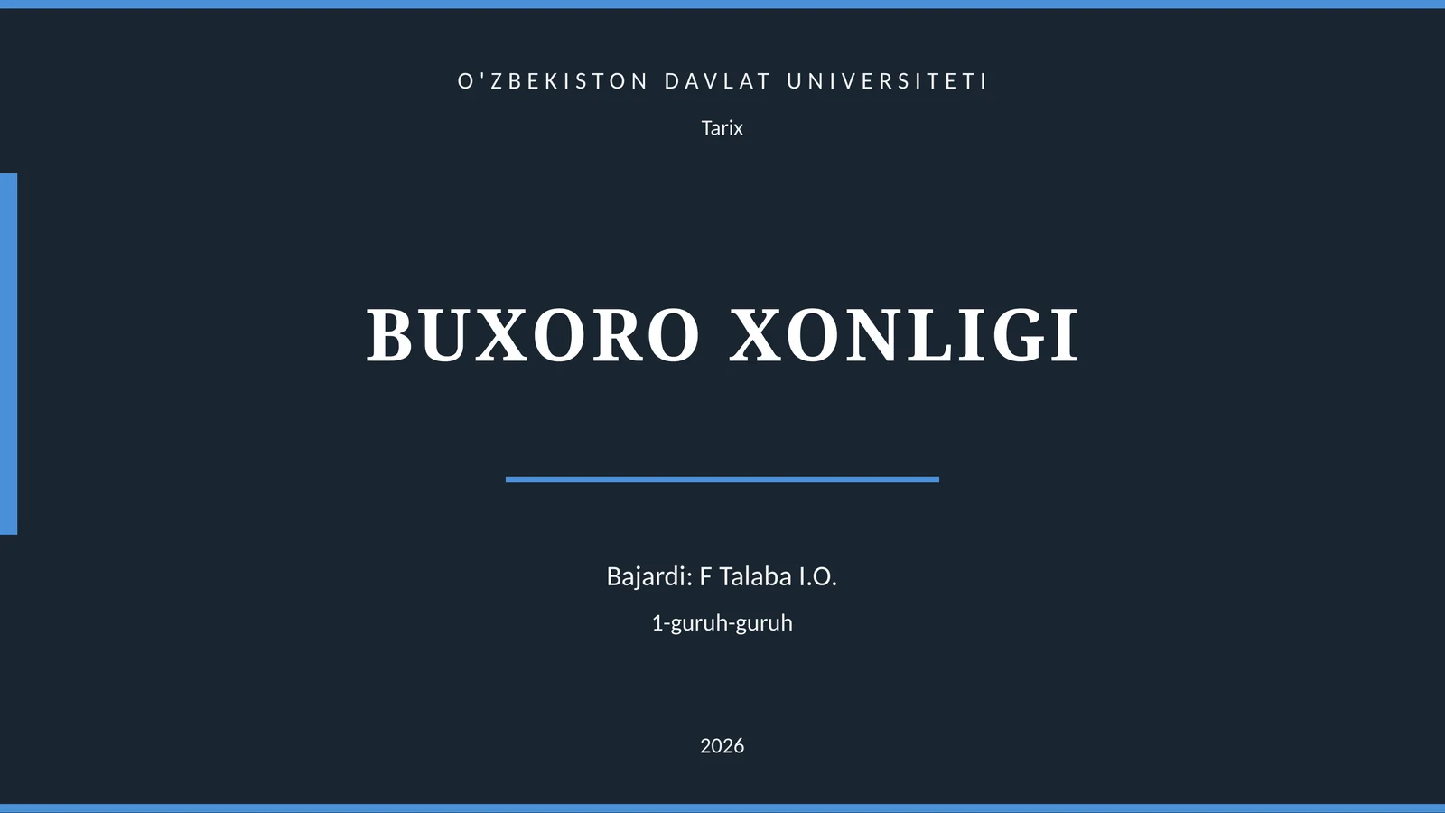 BUXORO XONLIGI