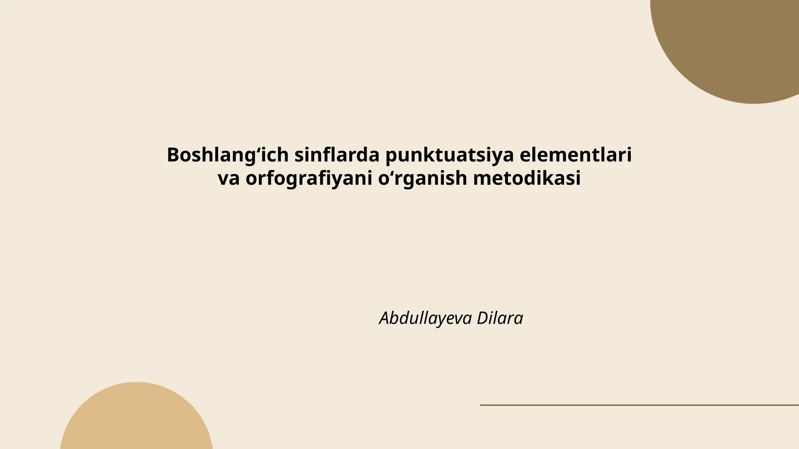 Boshlangʻich sinflarda punktuatsiya elementlari va orfografiyani oʻrganish metodikasi