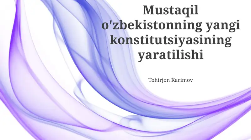 Konstitutsiya loyihasi 1992-yil
