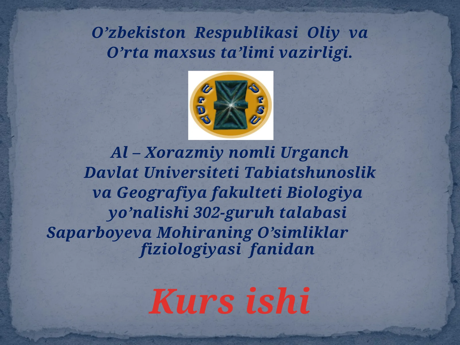 O’simliklarning qishgachidamliligi va qishgi-bahor gidaligidar ta’siri