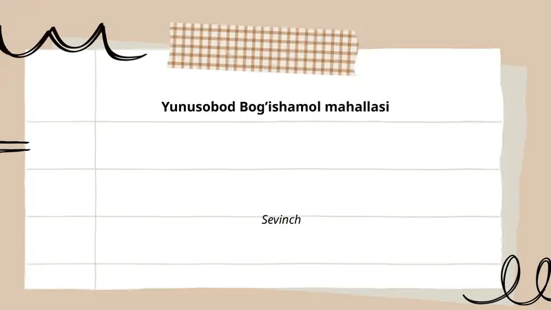 Yunusobod Bog’ishamol mahallasi