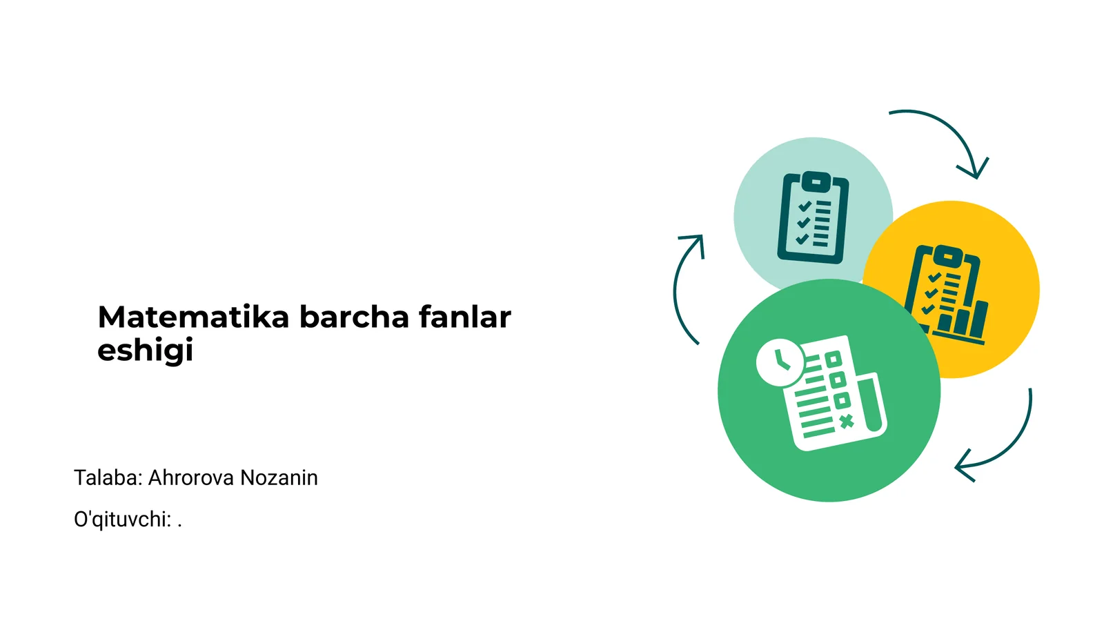 Matematika barcha fanlar eshigi