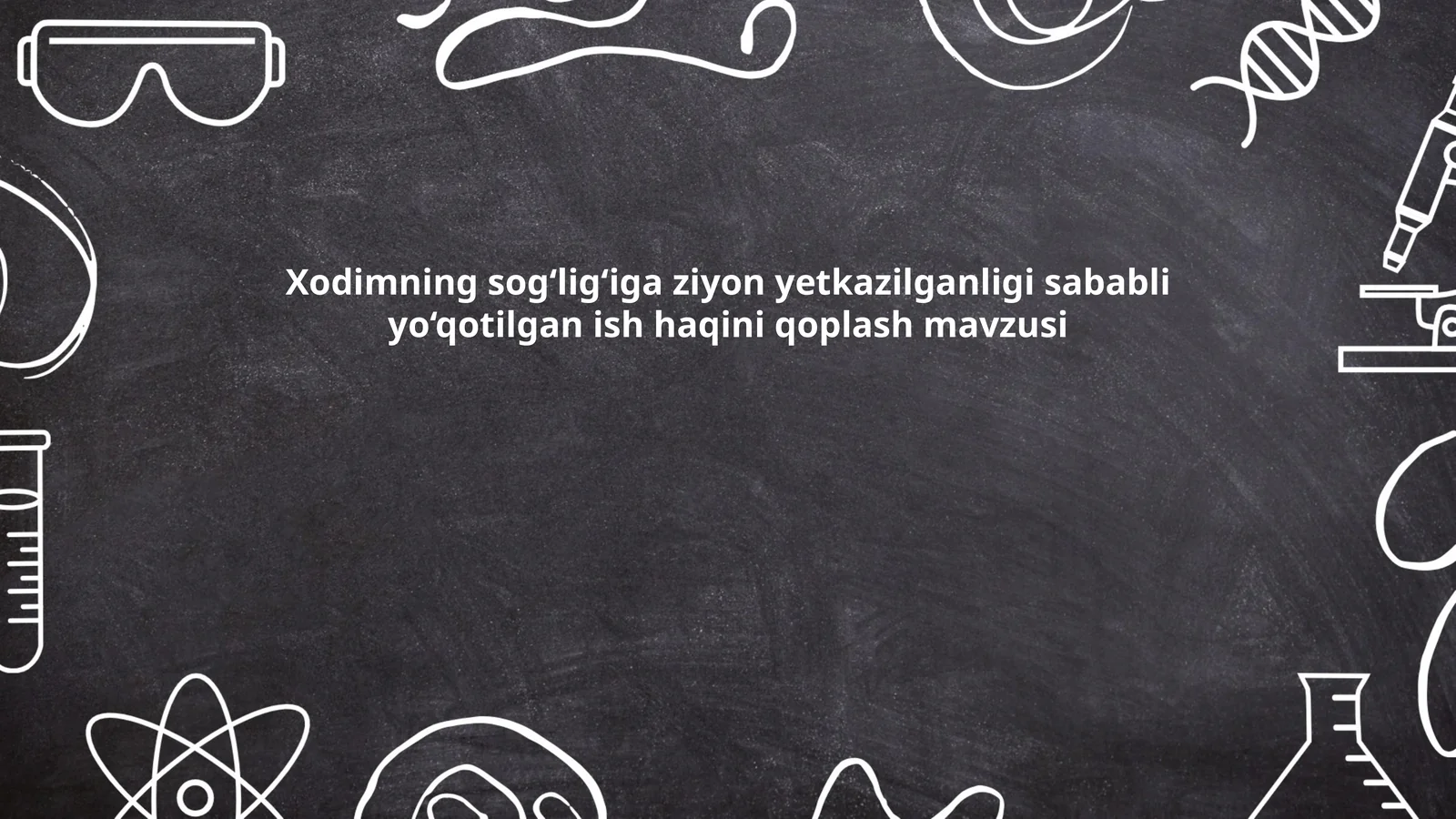 Xodimning sog‘lig‘iga ziyon yetkazilganligi sababli yo‘qotilgan ish haqini qoplash mavzusi