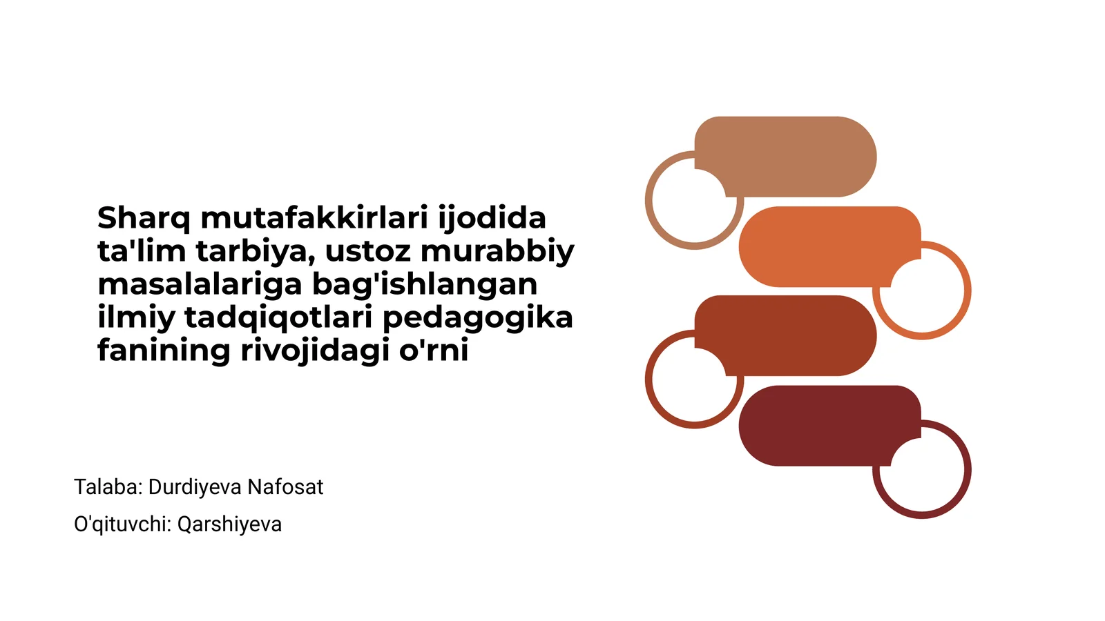 Sharq mutafakkirlari ijodida ta'lim tarbiya