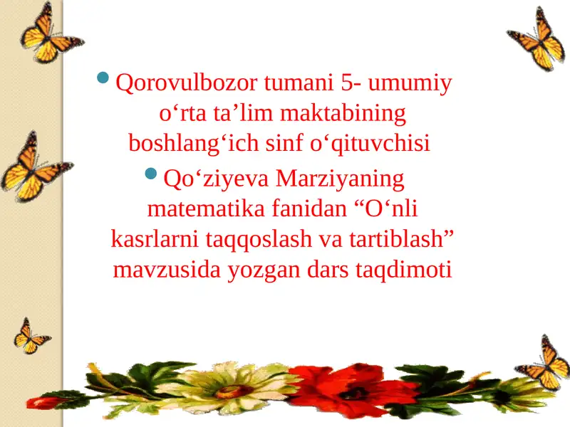 O‘nlik asrlarni taqqoslash va tartiblash