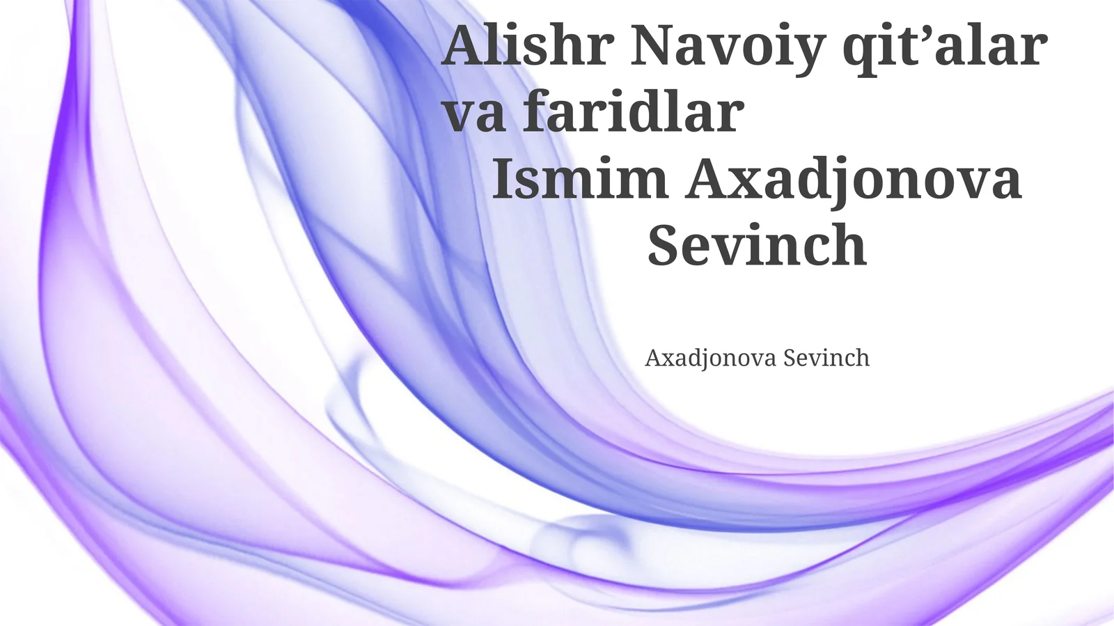 Alishr Navoiy qit’alar va faridlar