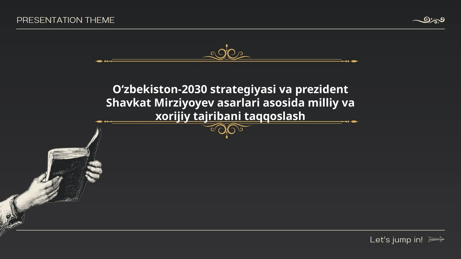 Oʻzbekiston-2030 strategiyasi va prezident Shavkat Mirziyoyev asarlari asosida milliy va xorijiy tajribani taqqoslash