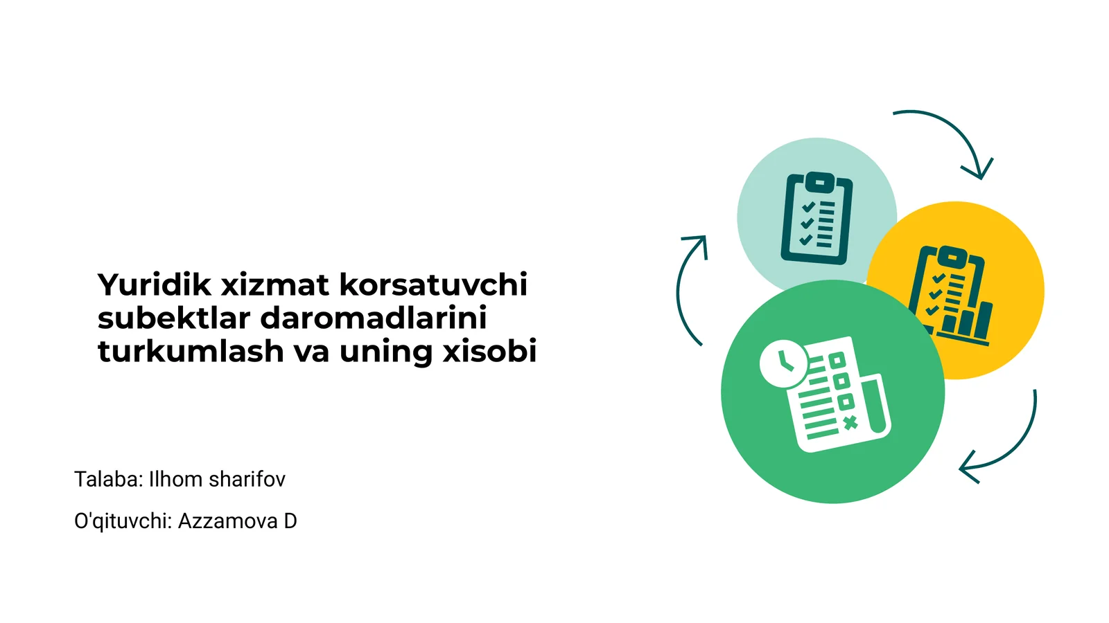 Yuridik xizmat ko'rsatuvchi subyektlar tushunchasi