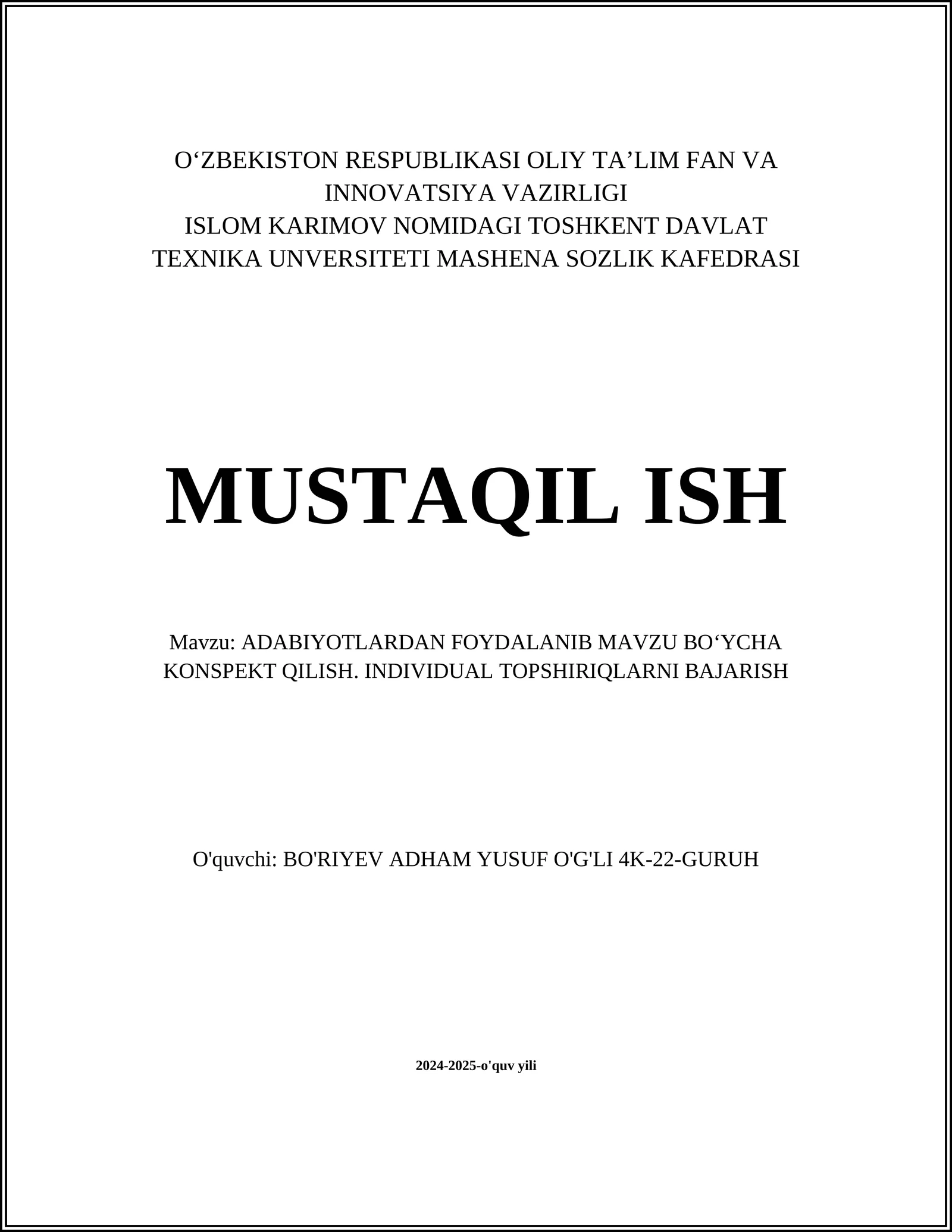 Konspekt yozish texnikalari