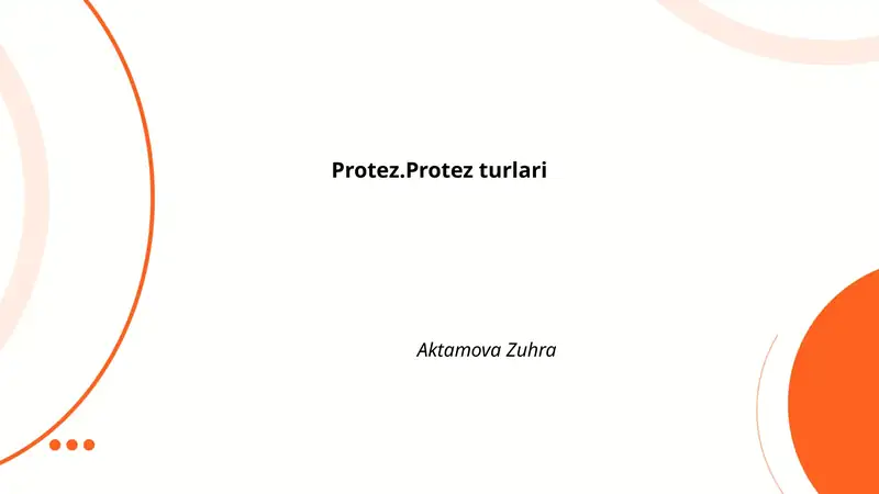 Tish protezlari (toʻliq va qisman)