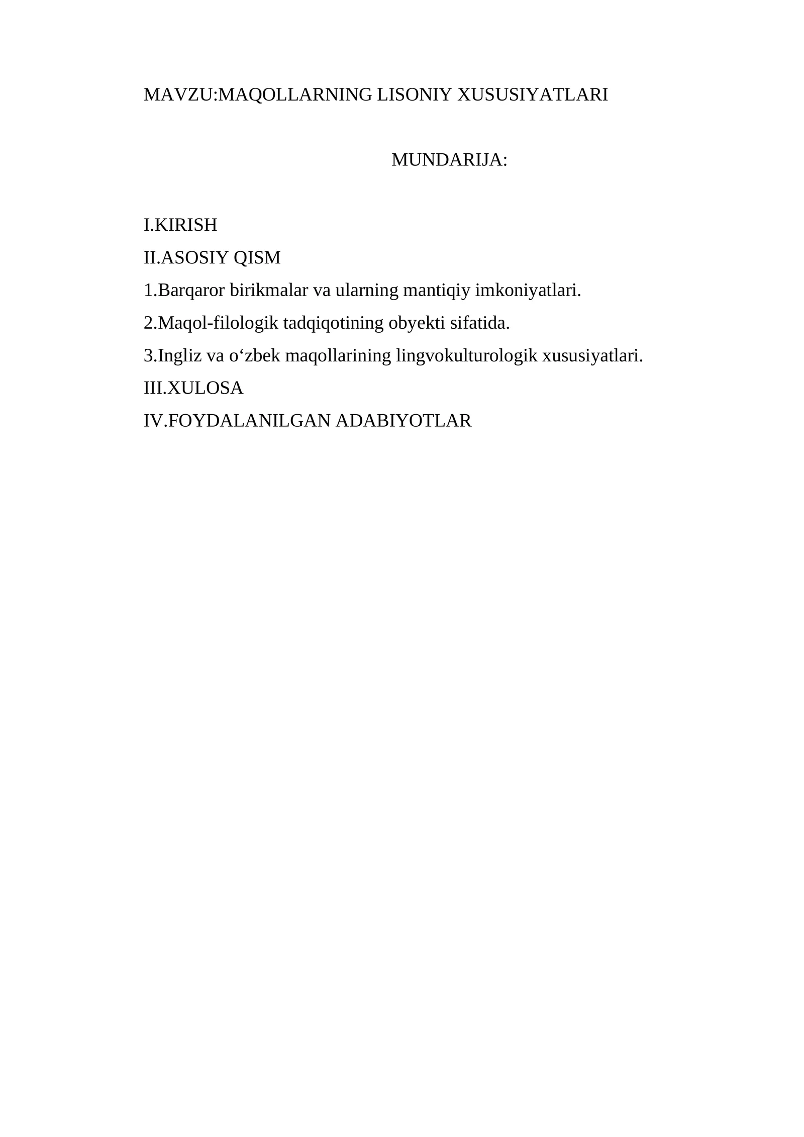 MAQOLLARNING LISONIY XUSUSIYATLARI