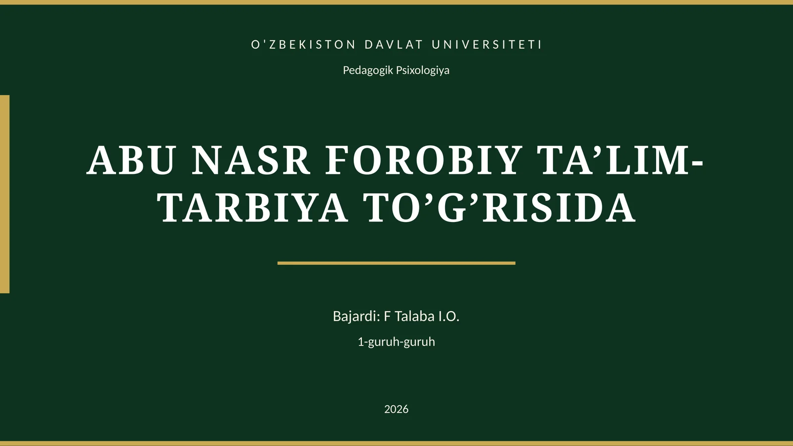 Pedagogik Psixologiya