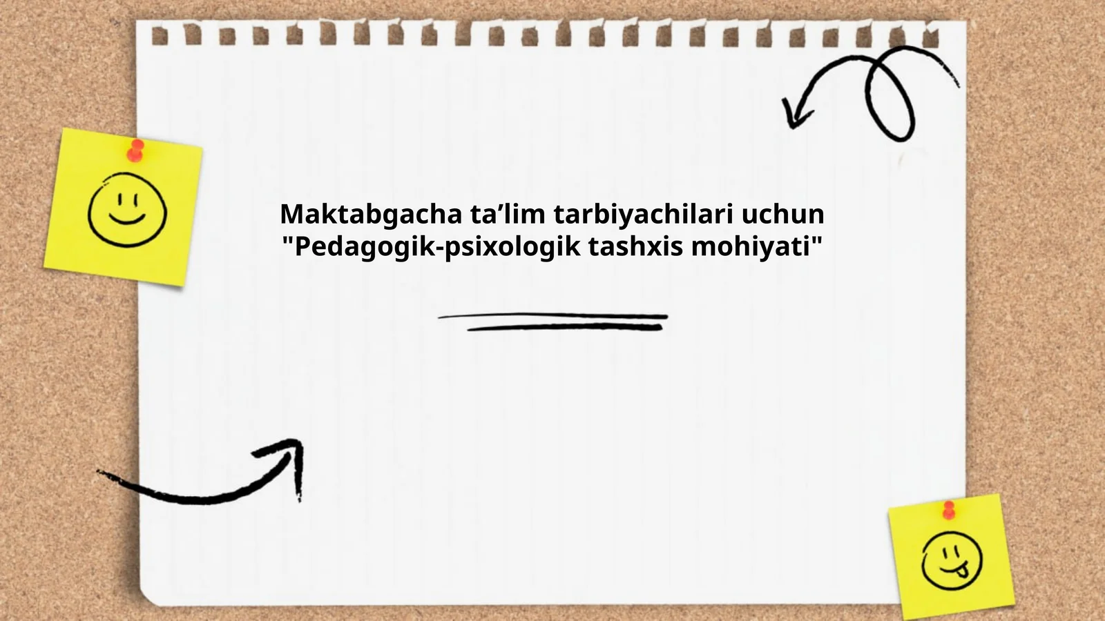 Maktabgacha taʼlim tarbiyachilari uchun "Pedagogik-psixologik tashxis mohiyati"