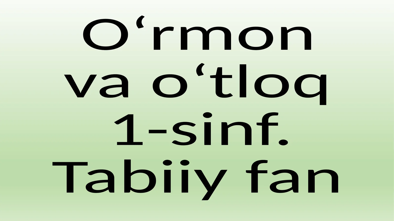 O‘rmon va o‘tloq