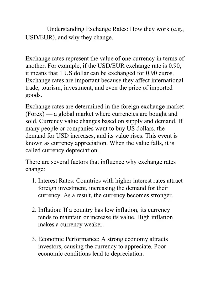 Understanding Exchange Rates: How they work